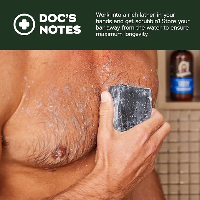 Dr. Squatch Natural Men’s Bar Soap - Cold Process Body Soap Bar with Natural Oils - Gifts for Men - Mountain Meadow, Sandalwood Summit, Lumberjack Lodge, Fresh Falls & Birchwood Breeze (5 oz, 5-Pack)