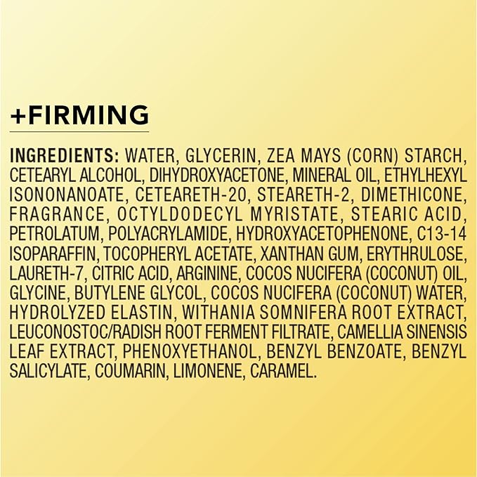 Jergens Natural Glow +Firming Self Tanner Body Lotion, Fair to Medium Skin Tone, Sunless Tanning Moisturizer with Collagen and Elastin. Helps to Visibly Reduce Cellulite, 7.5 Fl Oz