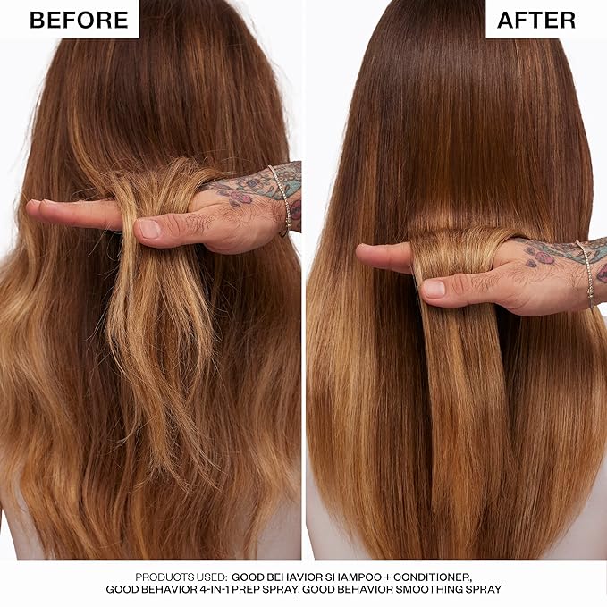 IGK GOOD BEHAVIOR 4-in-1 Prep Spray | Leave In + Detangle + Heat Protectant | Vegan + Cruelty Free | 7 Oz