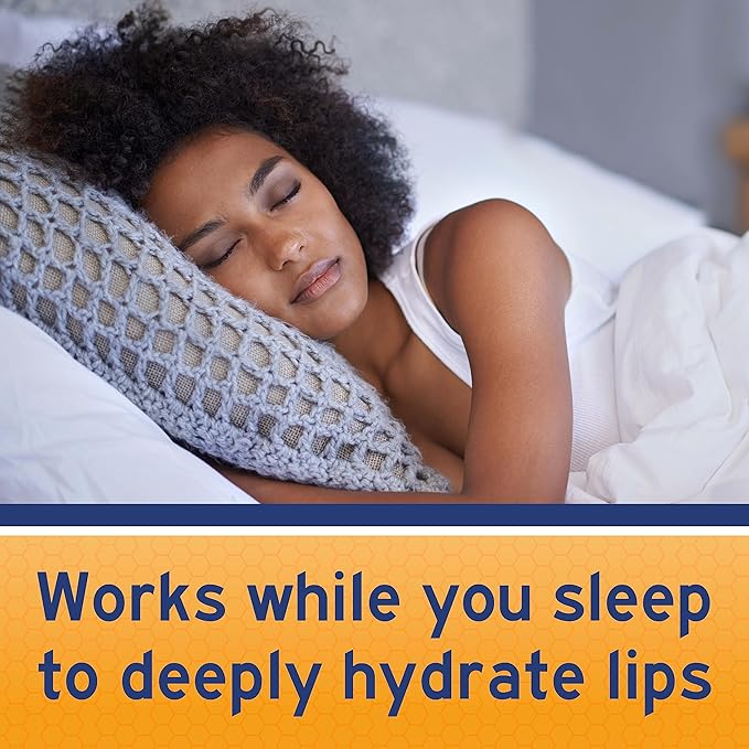 Neosporin Lip Health Overnight Renewal Therapy White Petrolatum Lip Protectant/Moisturizer to Nourish & Repair Dry Lips, Helps Relieve, Prevent & Protect Chapped Lips, 0.27 oz, 2 Pack