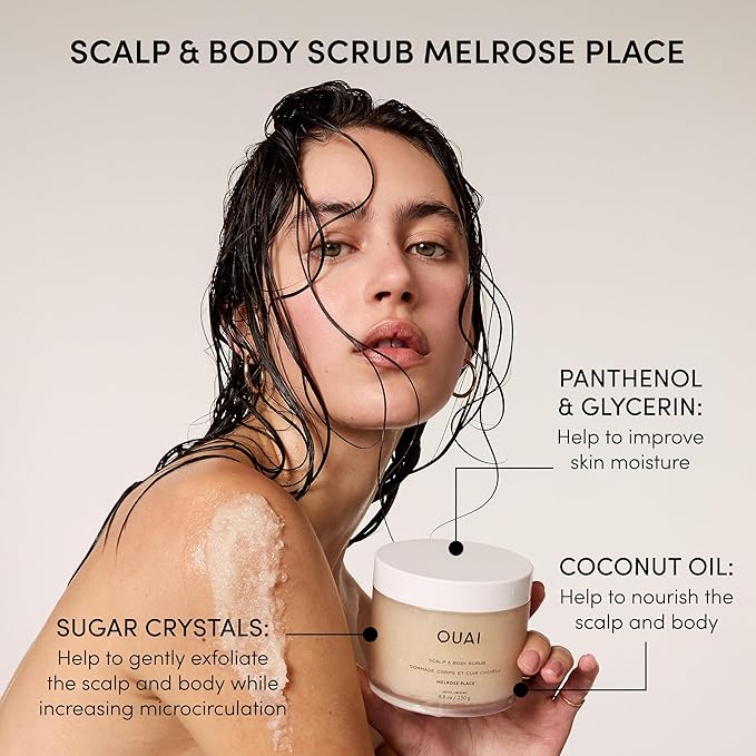 OUAI Hair Care Set - Clarifying Shampoo & Exfoliating Scalp Scrub - Deep Cleansing & Balancing - Hair Care Kit with Detox Shampoo & Travel Size Sugar Scrub for Scalp (2 Count)