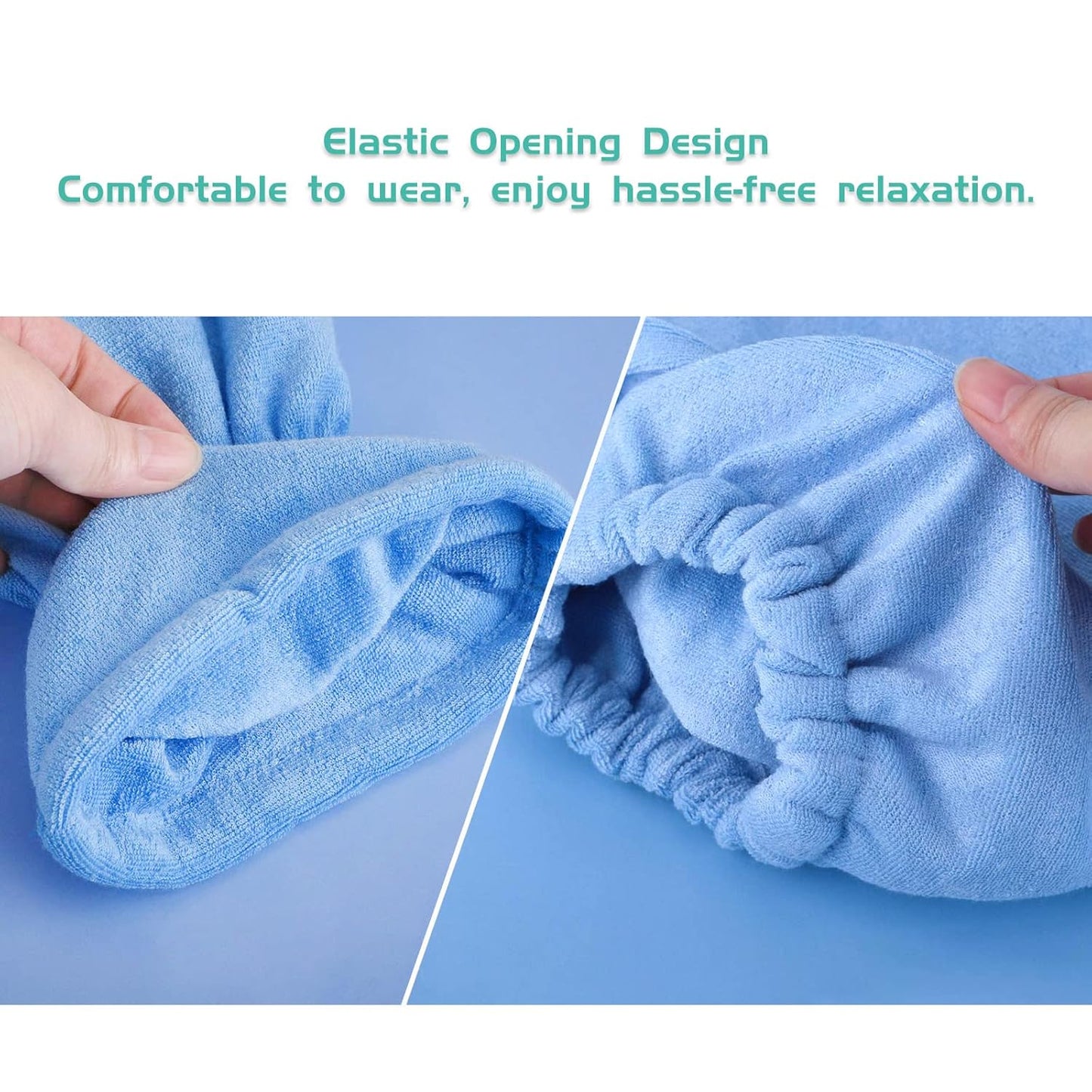 Paraffin Wax Bath Terry Cloth Gloves & Foot Liners, Paraffin Wax Machine Heated SPA Mittens Foot Liners, Thick Heat Hand Feet Treatment Insulated Mitt Spa Feet Cover Great for Men Women (Blue)