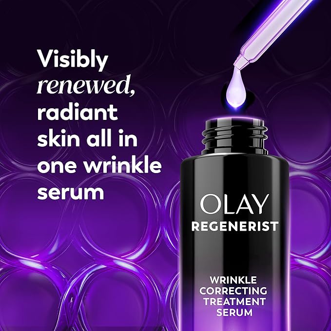 Olay Regenerist Resurfacing Retinol Serum, Renew, Anti-Wrinkle Serum for Women, Anti-Aging Skin Care, Advanced Night Repair, Fragrance-Free, Hexa-Repair Peptide & Pro-Retinol, 1.0oz