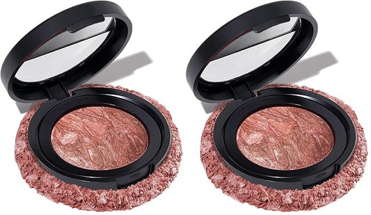 LAURA GELLER NEW YORK Baked Blush-n-Brighten Marbleized Blush - Sunswept - Creamy Lightweight - Satin Finish (Pack of 2)