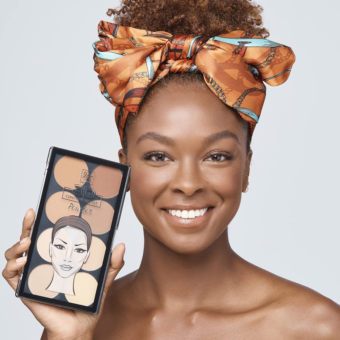 Ruby Kisses Flawless Finish with 3D Contour Powder Makeup Palette - Multiple Contouring Options, Easy Blending, Long-lasting formula, Sculpt &Highlighting, Professional finish (Medium Dark)