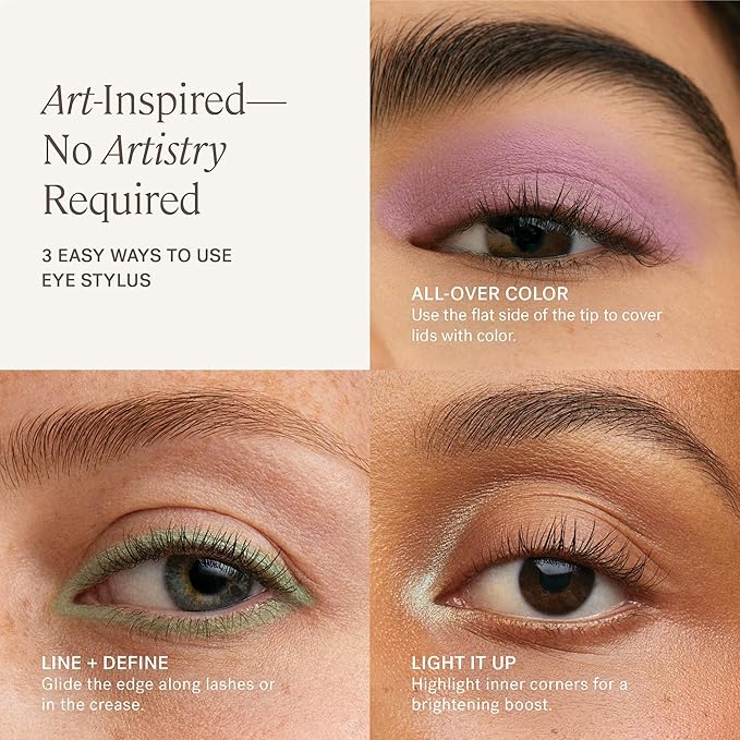 ILIA - Eye Stylus Shadow Stick | Rich, Blendable Pigment | Waterproof, Sweatproof, Crease-Resistant, Up To 12-Hour Wear | Clean, Safe for Sensitive Eyes, Vegan (Nymph)