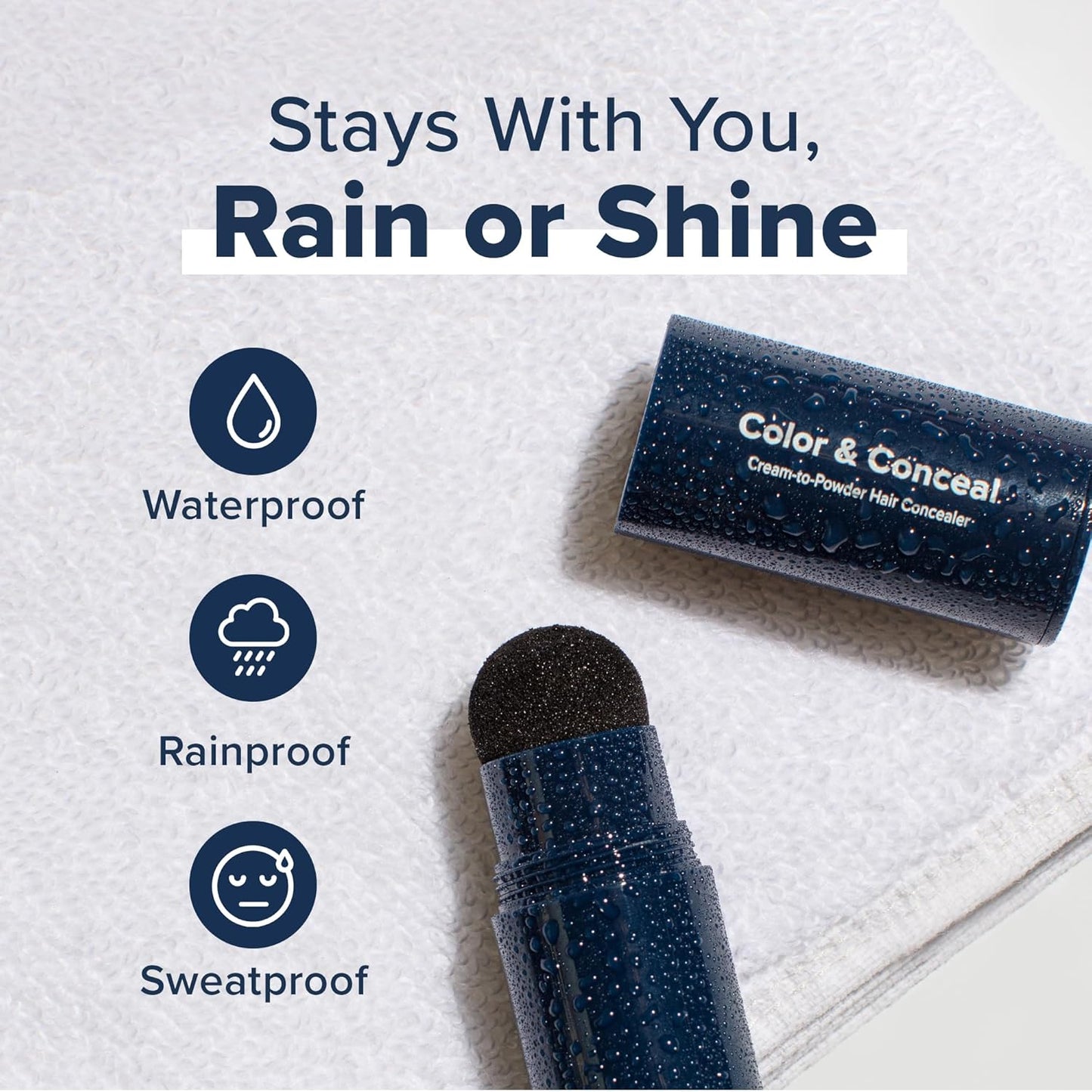 TRUHAIR Color & Conceal Waterproof Root Touch Up Hair Color Concealer - Hair Cover up for Gray Coverage and Hairline Filling - 11 Hair Colors Available (Darkest Brown)