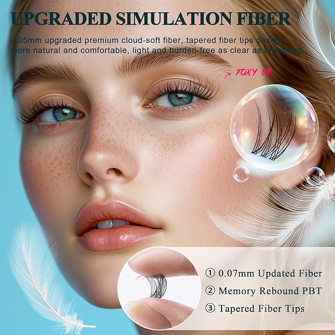 432Pcs Lash Clusters Kit - Wispy Natural & Manga Spiky Lash Cluster Invisible band 8-16mm Eyelash Clusters Kit D Curl Lash Extension Kit WideSpan with Bond and Seal DIY at Home for Starter