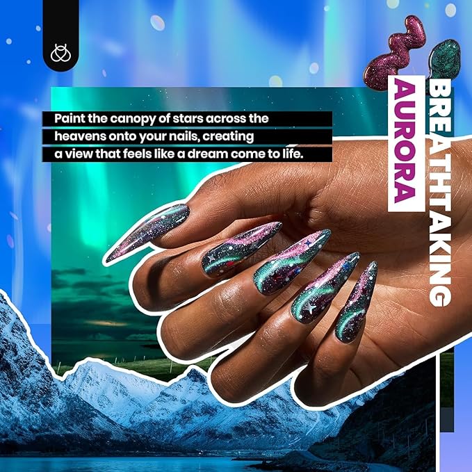 beetles Gel Polish Kit - 36 Colors Nail Kit Pink Purple Cat Eye Polish Set With 4pcs Base and Glossy Matte Glitter Top Coat Travel Diary Soak off Uv Gel Manicure Gift for Women