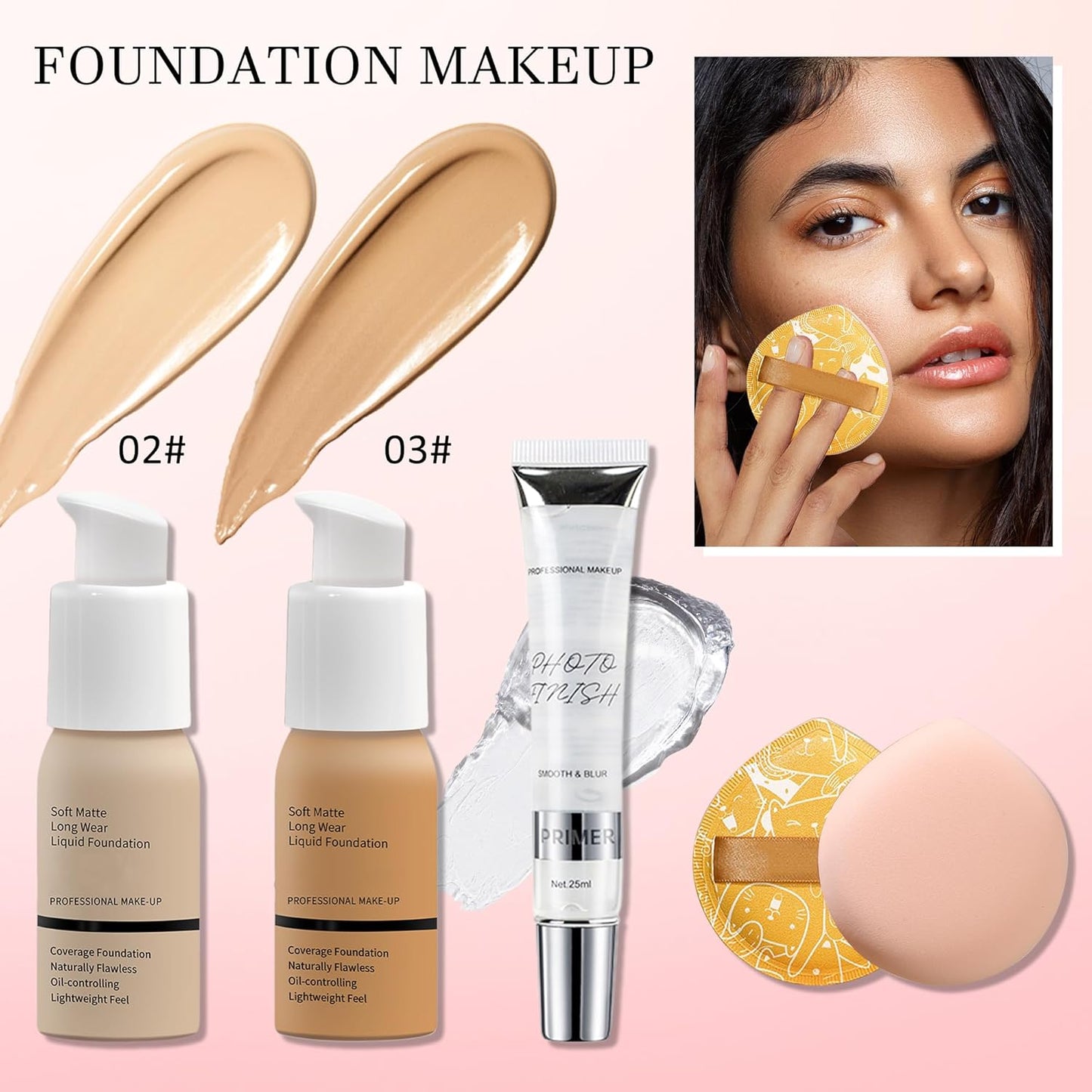 All in One Makeup Set Kit for Women Full Kit,Makeup Gift Kit with Everything,Mascara Eyebrow Eyeliner Eyeshadow Foundation Face Primer Lip Oil Lip Gloss Blush Highlighter Palette for Women Teens-Set A