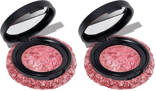 LAURA GELLER NEW YORK Baked Blush-n-Brighten Marbleized Blush for Cheeks - Tropic Hues - Satin Finish - Buildable Color (Pack of 2)