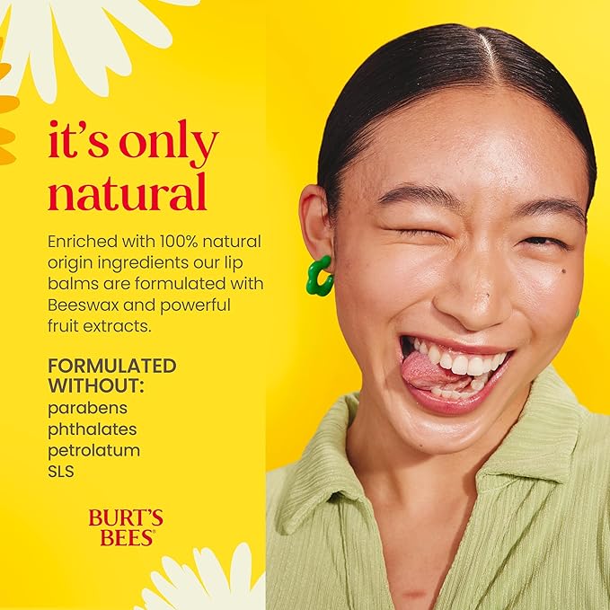 Burt's Bees Lip Balm - Vanilla Bean, Lip Moisturizer With Responsibly Sourced Beeswax, Tint-Free, Natural Origin Conditioning Treatment, 2 Tubes, 0.15 oz. (Pack of 2)