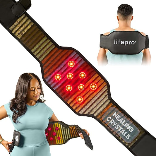 Lifepro Red Light Therapy Belt – Infrared Red Light Therapy for Body, Back Pain and Shoulder - 660nm & 850nm Near Infrared Heating Pad – Adjustable & Portable for Wellness & Relaxation