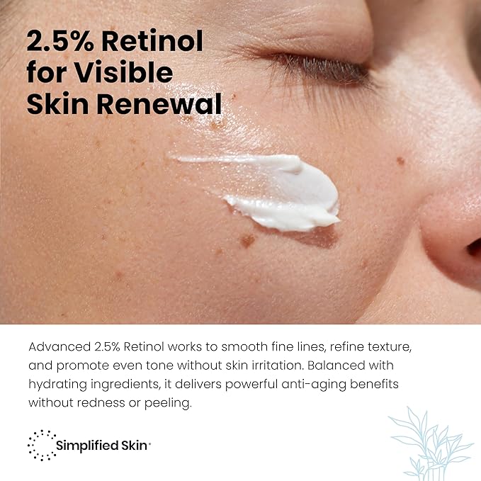 Retinol Cream for Face (3-Pack) – 2.5% Retinol Moisturizer for Fine Lines, Firming & Collagen Boost – Anti-Aging Night Wrinkle Cream with Hyaluronic Acid – 1.7 Oz