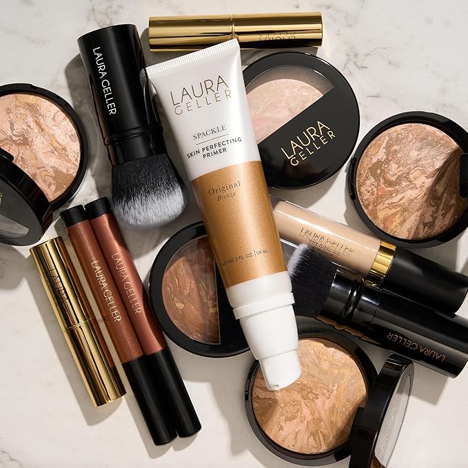 LAURA GELLER NEW YORK Baked Balance-N-Glow Illuminating Foundation - Porcelain - Buildable Sheer to Light Coverage - Satin Finish