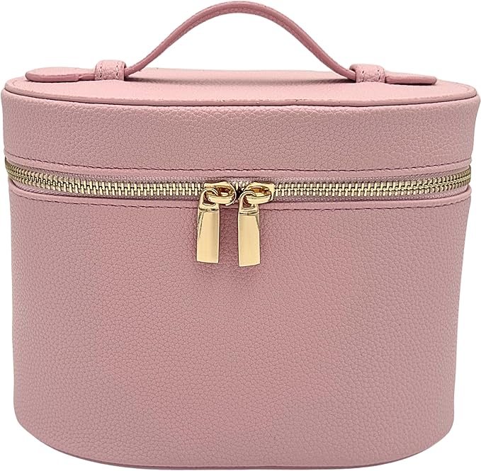 JAZD Vanity Case Makeup Bag with Removable Organizer Divider, Travel Toiletry Cosmetic Organizer for Women