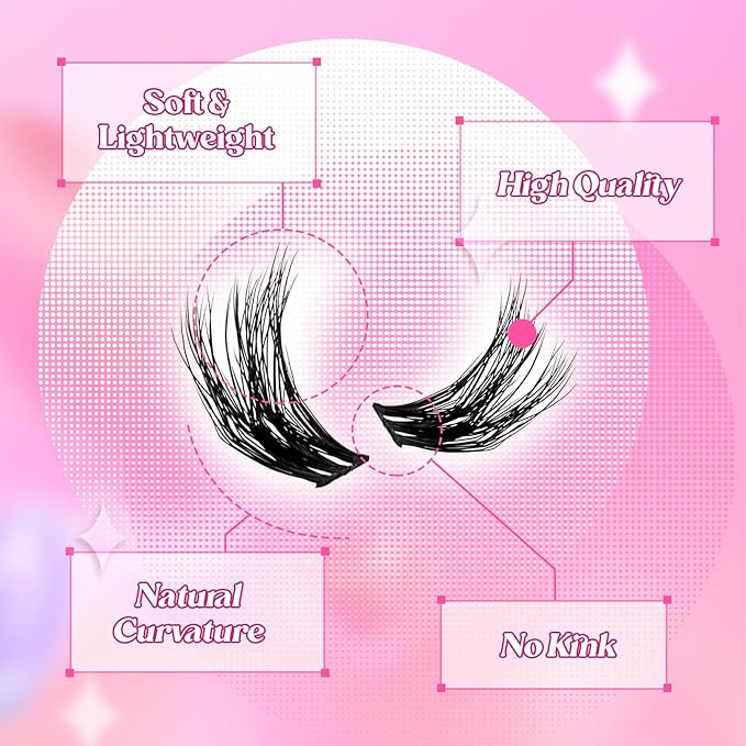 FADLASH Cluster Lashes Fluffy 10-18mm Lash Clusters Volume Lash Extension 168Pcs 3D DIY Lash Clusters D Curl Individual Lashes (R13-0.07-D,10-18mm)