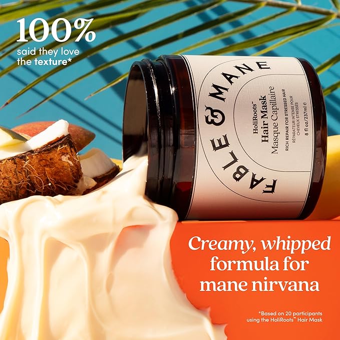 Fable & Mane Deep Moisture Repairing Hair Mask, For Frizzy, Dry, Damaged Hair. Treatment Repairs and Softens with Shea Butter and Coconut (Pack of 2)