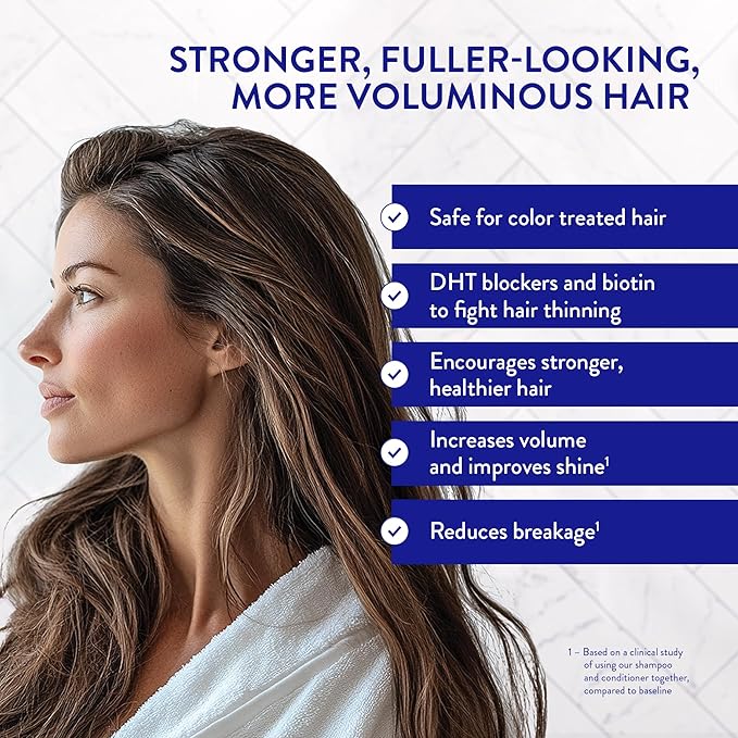 Routine Wellness Anti-Thinning Volumizing Shampoo for Thinning Hair & Hair Loss - Grow Your Confidence with Biotin & DHT Blockers - 14 oz Shampoo - Orange Blossom & Sandalwood