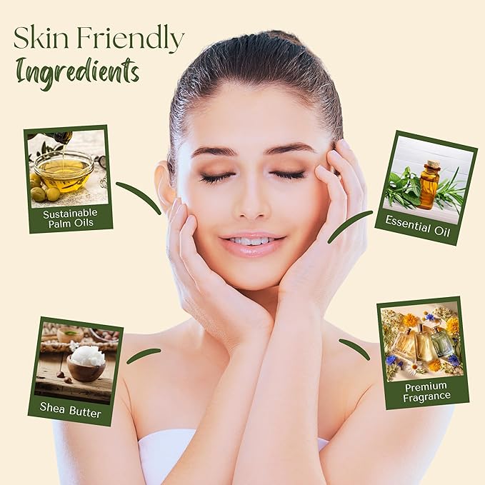 Wavertree & London Assorted Floral Scents Natural Soap Bars (Pack of 8), 7oz Moisturizing Triple Milled Soap Bars Enriched with Shea Butter and Pure Plant Oils | All Body & Bath Soap