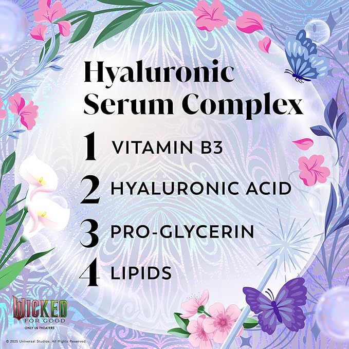 Olay Body Wash for Women, Couldn't Be Lovelier Glinda's Edition, Intensely Hydrating & Renewing, Pro-Hyaluronic Acid Serum with Vitamin B3, For All Skin Types, Raspberry & Bubbles Scent, 20 fl oz