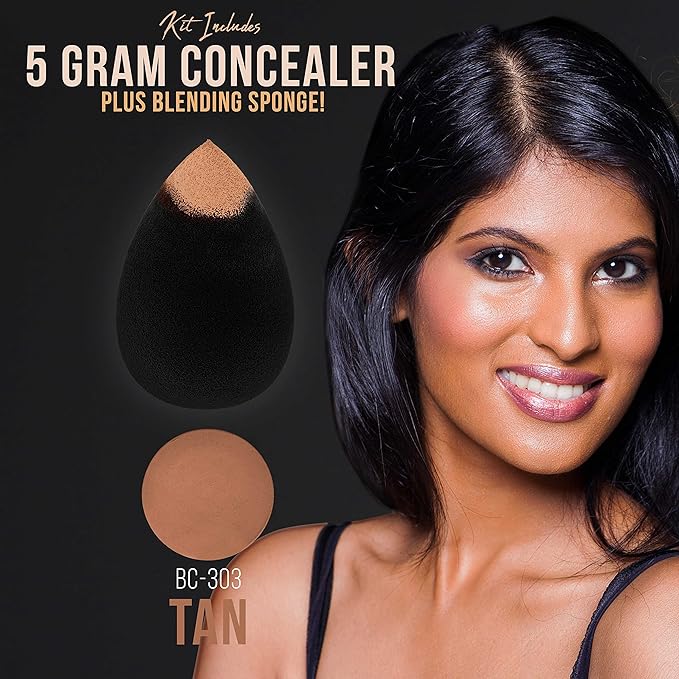 Belloccio Complete Cordless Handheld Airbrush Cosmetic Makeup System with 4 Tan Foundation Shades, Professional 18-Piece Kit, Moisturizing Primer, Blush, Bronzer, Highlighter, Concealer, User Guide