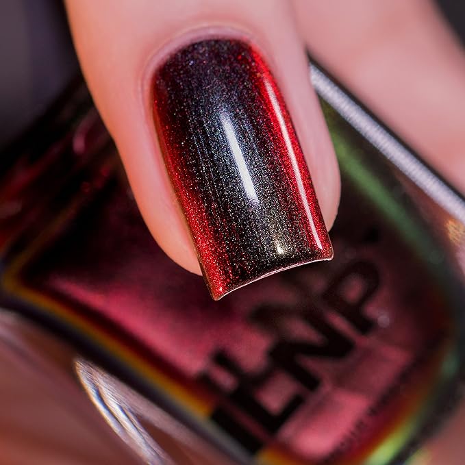 ILNP Eclipse - Black to Red Ultra Chrome Nail Polish