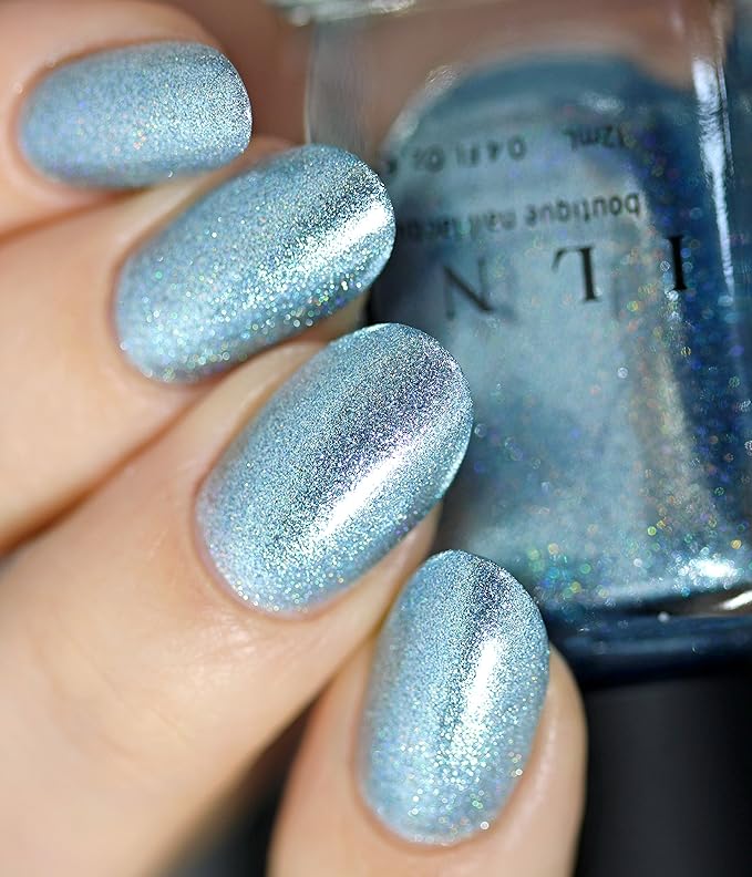 ILNP New Day - Icy Blue Holographic Metallic Nail Polish