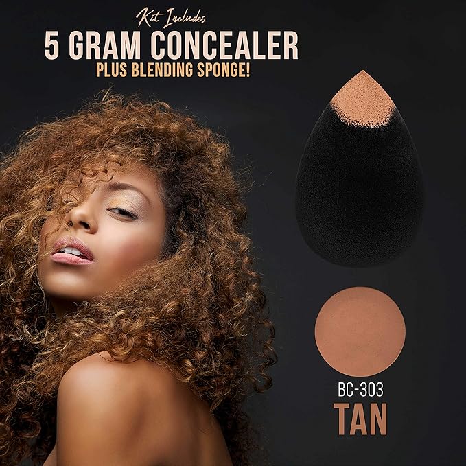 Belloccio Professional Beauty Airbrush Cosmetic Makeup System with 4 Tan Shades of Foundation in 1/4 Ounce Bottles - Kit Includes Blush, Bronzer and Highlighter and 3 Bonus Items and a Video Link