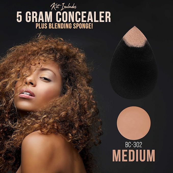 Belloccio Professional Beauty Airbrush Cosmetic Makeup System with 4 Medium Shades of Foundation in 1/4 Ounce Bottles - Kit Includes Blush, Bronzer and Highlighters