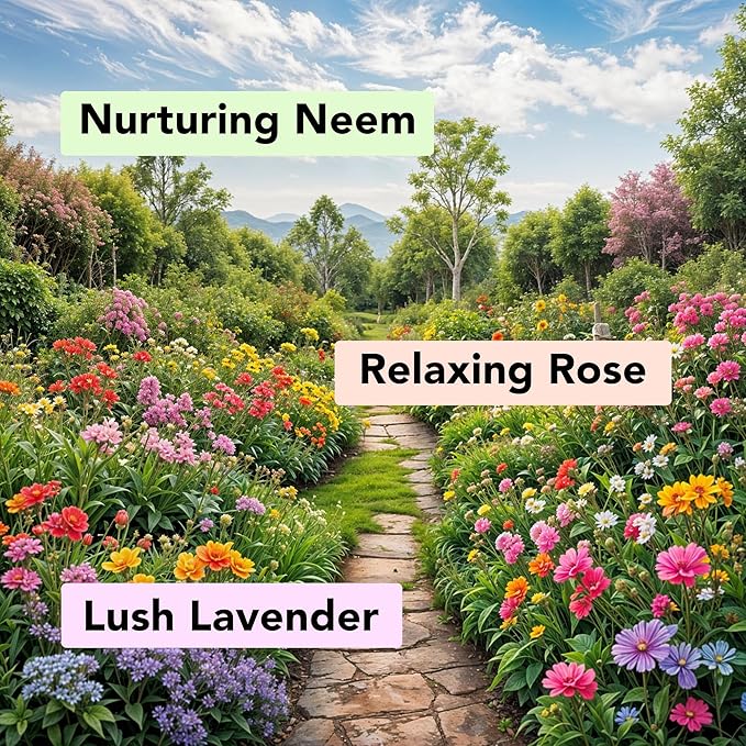 Botanic Hearth Relax & Renew Body Wash Set – British Rose, Lavender & Calendula Neem, Travel-Size 3-Pack, Gentle Cleansing Shower Gel – 4 fl oz Each